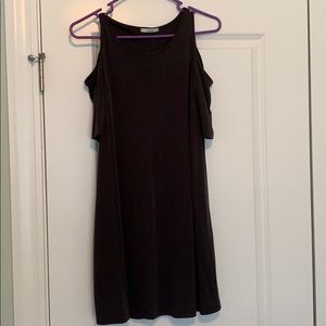 Acemi dark grey short sleeve cut out dress